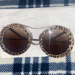 D&G vintage reversible shades cheetah print
